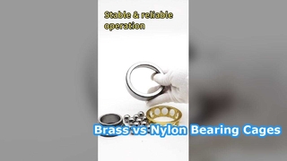 Comparison between brass cage and nylon cage for angular contact bearings