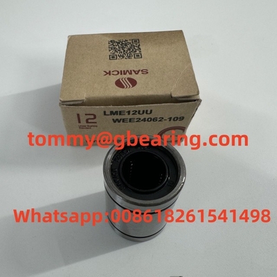 Acero Samick LME12UU WEE24062-109 Caixa de Resina Rolamento de Esfera Linear LME12-A