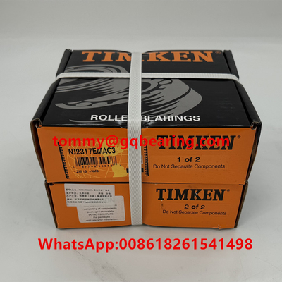 TIMKEN Caixa de latão com rolamento cilíndrico de linha única NJ2317EMAC3