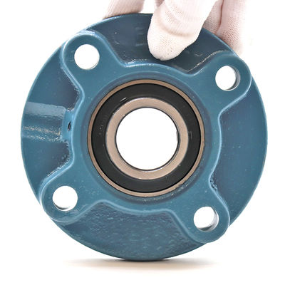 UCFC214 Unidade de Mancal com Flange Redonda de Quatro Parafusos com Furo de 70mm UC214 Rolamento Montado com Parafuso de Fixação em Ferro Fundido